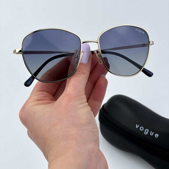 Vogue Women BRAND NEW Sunglasses Gold Blue Gradient Butterfly VO4232S 848/4L - Picture 1 of 10